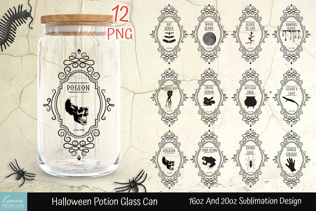 Halloween Potion Labels Bundle For Glass Can Sublimation Sublimation Kseniia designer 