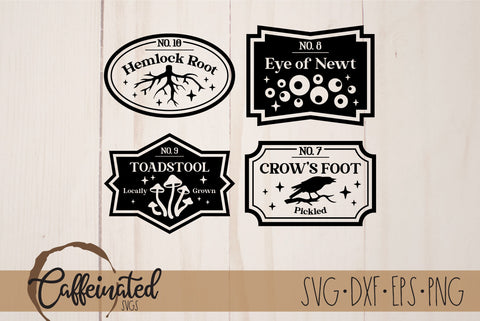 Halloween Potion Labels SVG Bundle SVG Caffeinated SVGs 