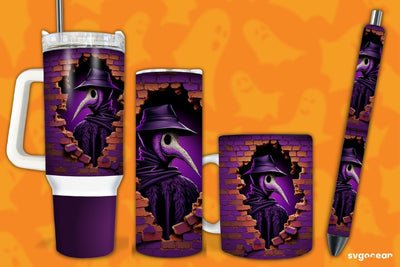 Halloween Prague Doctor Bundle | Tumbler | Mug | Pen Sublimation SvgOcean 