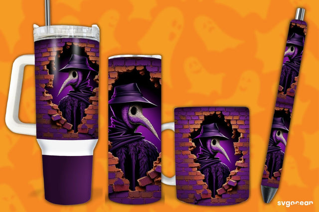 Halloween Prague Doctor Bundle | Tumbler | Mug | Pen Sublimation SvgOcean 
