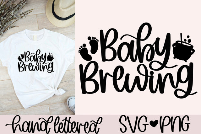 Halloween pregnancy svg, baby brewing svg, baby announcement svg, pregnant shirt svg, fall baby svg, baby sign svg, pregnant halloween svg SVG AnitaAlyiaLettering 