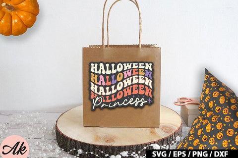 Halloween princess Retro Stickers SVG akazaddesign 