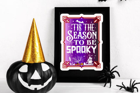 Halloween Printable Sign Stickers Bundle Sublimation Regulrcrative 