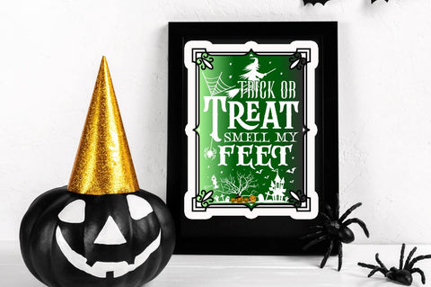 Halloween Printable Sign Stickers Bundle Sublimation Regulrcrative 