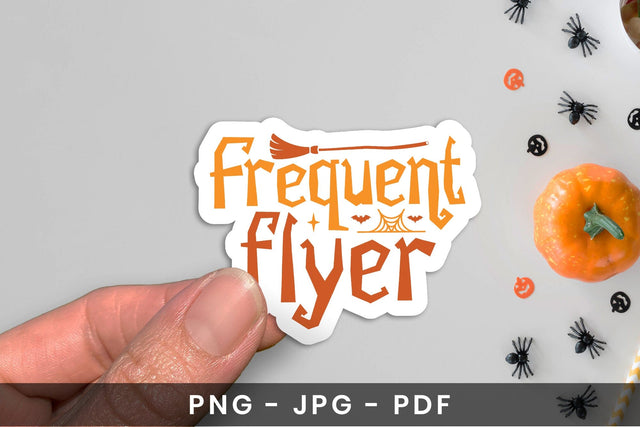 Halloween Printable Sticker, Frequent Flyer Sublimation CraftLabSVG 