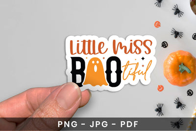 Halloween Printable Sticker | Little Miss Bootiful Sublimation CraftLabSVG 