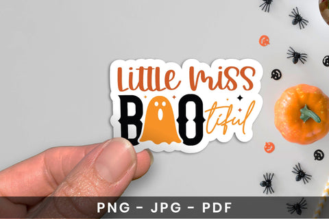 Halloween Printable Sticker | Little Miss Bootiful Sublimation CraftLabSVG 