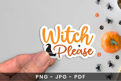 Halloween Printable Sticker, Witch Please Sublimation CraftLabSVG 