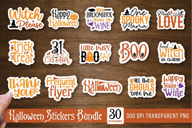 Halloween Printable Stickers Bundle Sublimation CraftLabSVG 