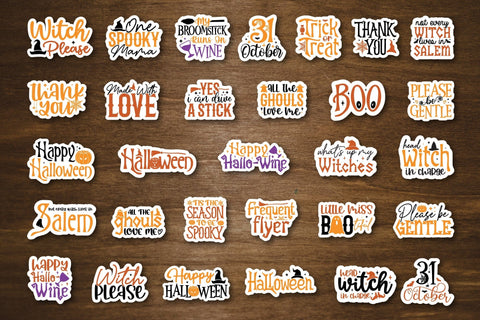 Halloween Printable Stickers Bundle Sublimation CraftLabSVG 