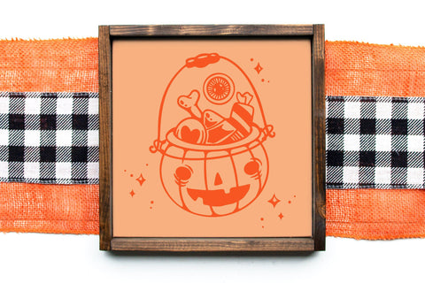 Halloween pumpkin bucket SVG CutePicturesStudio 