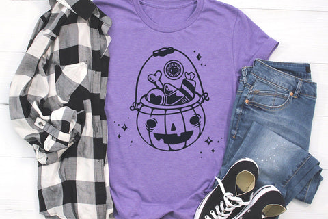 Halloween pumpkin bucket SVG CutePicturesStudio 