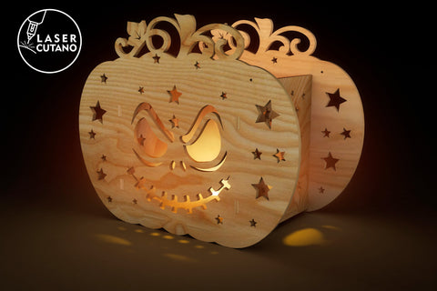 HALLOWEEN PUMPKIN BUNDLE, Lantern, Candle Holder SVG LaserCutano 