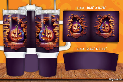 Halloween Pumpkin Bundle | Tumbler | Mug | Pen Sublimation SvgOcean 