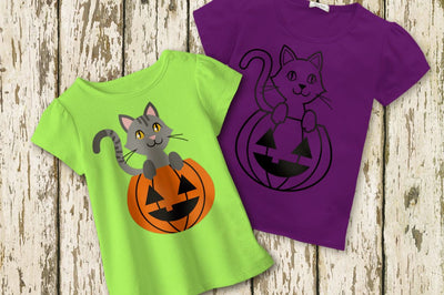 Halloween Pumpkin Cat SVG Risa Rocks It 