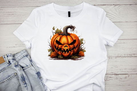 Halloween Pumpkin Clipart Bundle Sublimation Regulrcrative 