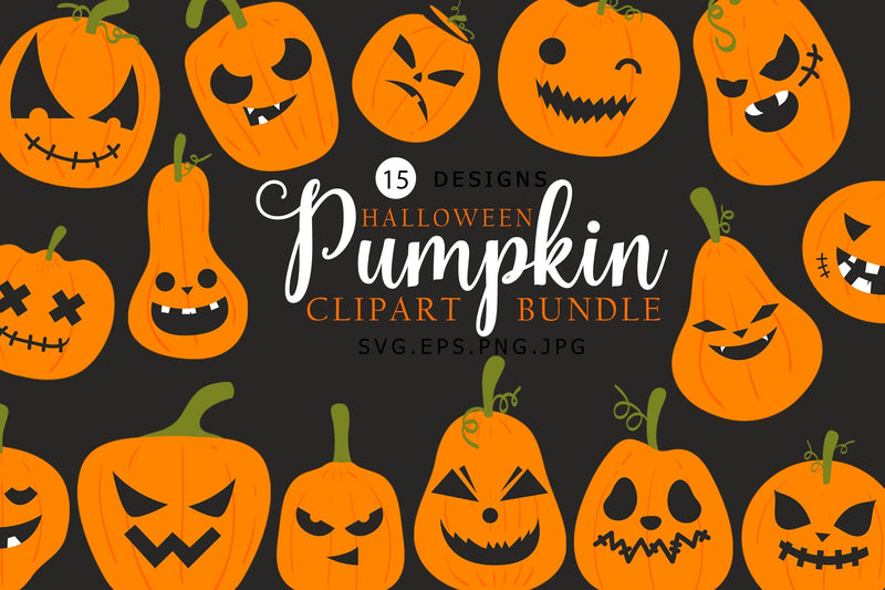 Halloween Pumpkin Clipart Bundle SVG dapiyupi store 