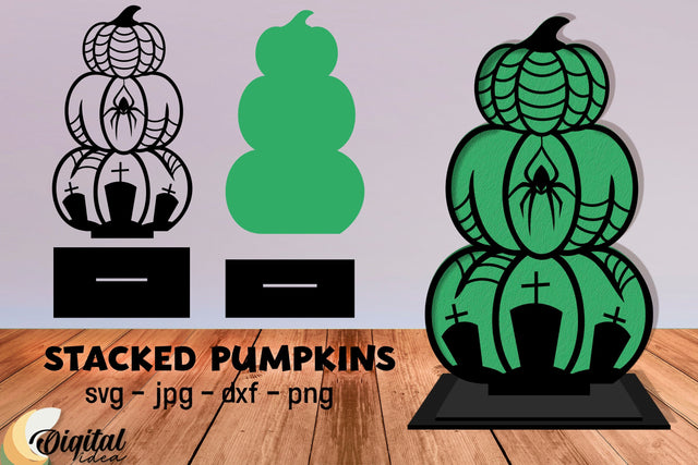 Halloween Pumpkin decor Laser Cut . Halloween set SVG. SVG Evgenyia Guschina 