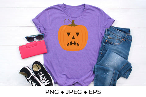 Halloween pumpkin face. Angry Jack-o'-Lantern Sublimation LaBelezoka 