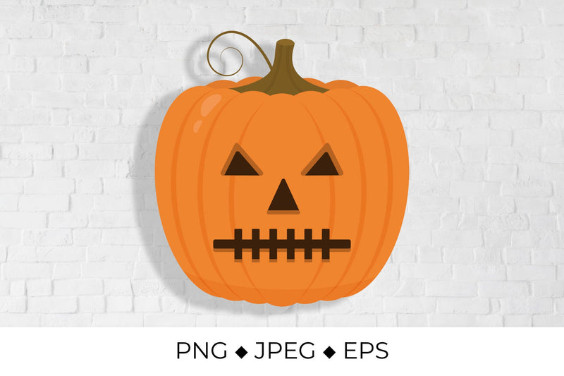 Halloween pumpkin face. Angry Jack o Lantern Sublimation LaBelezoka 