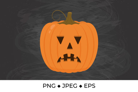 Halloween pumpkin face. Angry Jack-o'-Lantern Sublimation LaBelezoka 