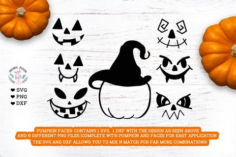 Halloween Pumpkin Faces - Create Your Own SVG Graphic House Design 