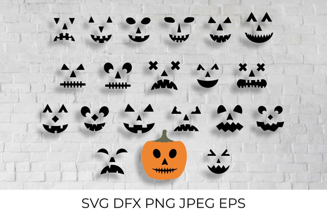 Halloween Pumpkin Faces SVG. Jack-o'-Lantern Bundle SVG LaBelezoka 