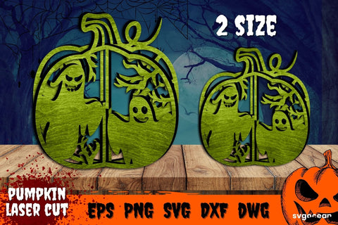 Halloween Pumpkin Laser Cut | Svg Bundle | 3D Pumpkin SVG SvgOcean 