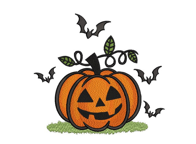 Halloween Pumpkin Machine Embroidery Design, 4 sizes, Instant Download Embroidery/Applique DESIGNS Nino Nadaraia 
