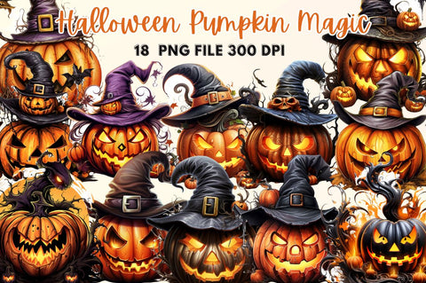 Halloween Pumpkin Magic Clipart Sublimation Regulrcrative 