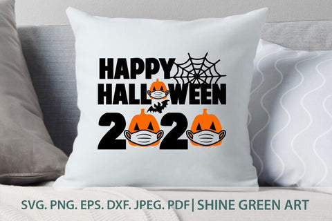 Halloween Pumpkin Mask SVG SVG Shine Green Art 