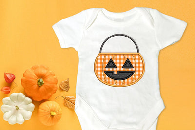Halloween Pumpkin Pail Applique Embroidery Embroidery/Applique DESIGNS Designed by Geeks 