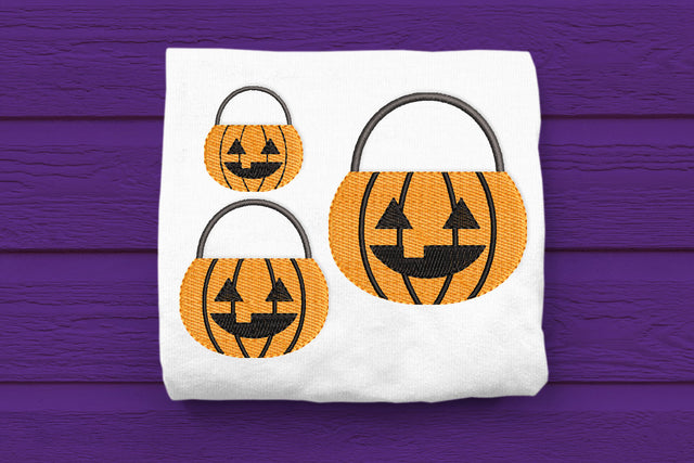 Halloween Pumpkin Pail Mini Embroidery Embroidery/Applique DESIGNS Designed by Geeks 