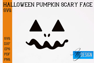 Halloween Pumpkin Scary Face SVG | Halloween SVG Design | Pumpkin Scary Design SVG Fly Design 