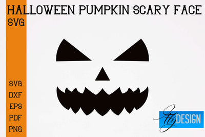Halloween Pumpkin Scary Face SVG | Halloween SVG Design | Pumpkin Scary Design SVG Fly Design 