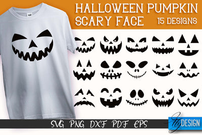 Halloween Pumpkin Scary Face SVG | Halloween SVG Design | Pumpkin Scary Design SVG Fly Design 