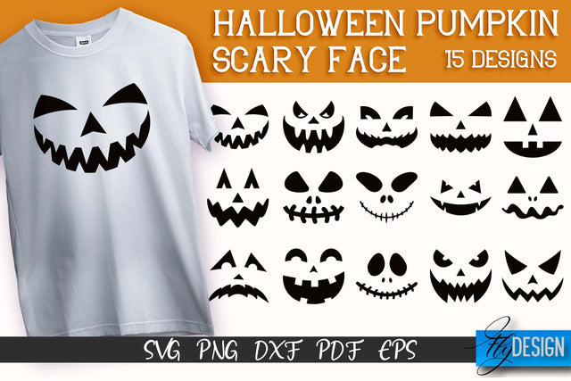 Halloween Pumpkin Scary Face SVG | Halloween SVG Design | Pumpkin Scary Design SVG Fly Design 