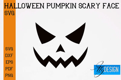 Halloween Pumpkin Scary Face SVG | Halloween SVG Design | Pumpkin Scary Design SVG Fly Design 