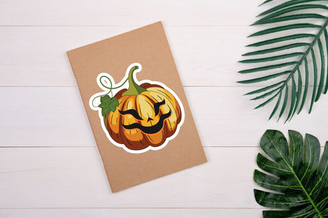 Halloween Pumpkin Sticker Svg Bundle SVG Regulrcrative 