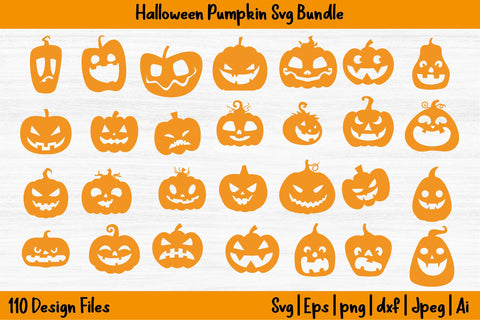 Halloween Pumpkin Svg Bundle | Jack o Lantern Svg Bundle SVG DIYCUTTINGFILES 