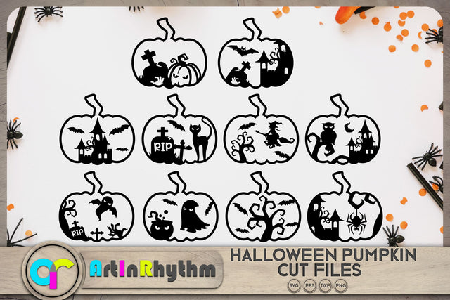 Halloween pumpkin SVG bundle SVG Artinrhythm shop 