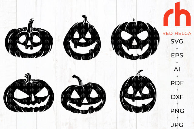 Halloween pumpkin svg - Halloween decor svg - Halloween pumpkin silhouette SVG RedHelgaArt 