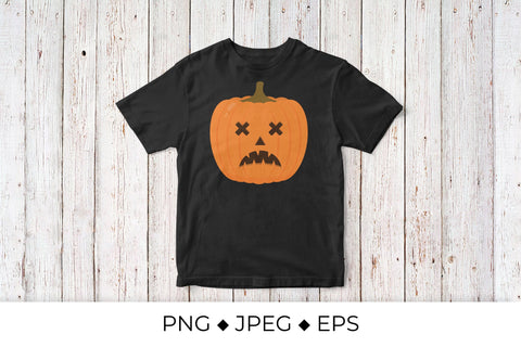 Halloween Pumpkin with scary face Sublimation LaBelezoka 
