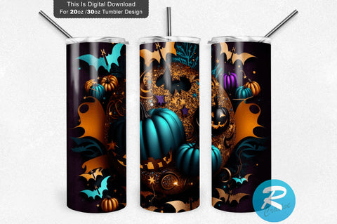 Halloween Pumpkins 20 oz / 30 oz Tumbler PNG Sublimation Regulrcrative 
