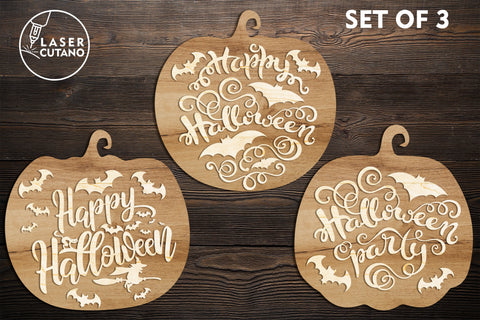 HALLOWEEN PUMPKINS Laser Cut Bundle SVG LaserCutano 