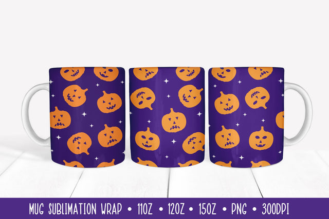 Halloween Pumpkins Mug Wrap Sublimation Design Sublimation LaBelezoka 