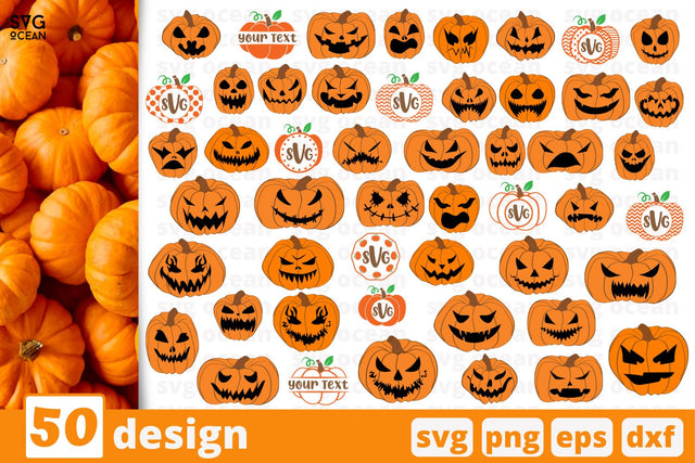 Halloween pumpkins SVG bundle SVG SvgOcean 