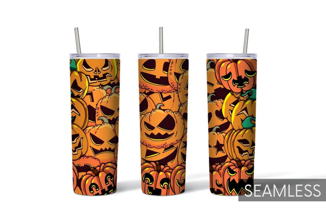 Halloween Pumpkins Tumbler Sublimation Sublimation SvgOcean 