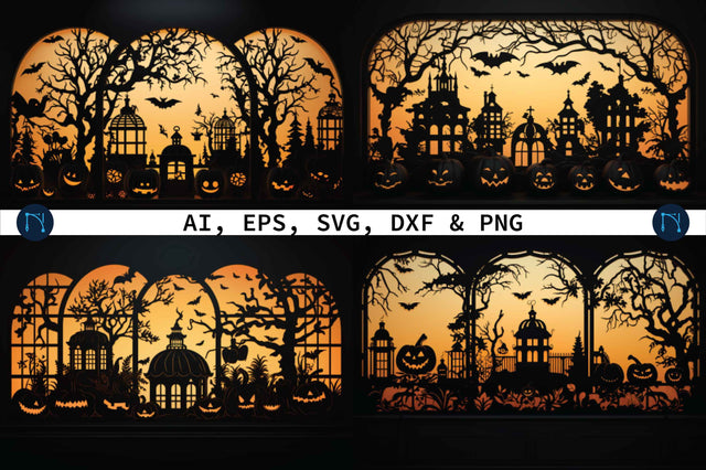 Halloween Pumpkins Windows SVG Bundl SVG MD JOYNAL ABDIN 