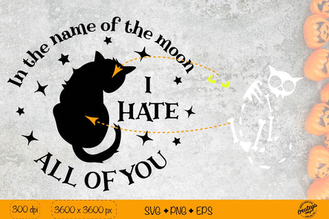 Halloween quote for t-shirt SVG| Creepy Black cat SVG SVG Createya Design 